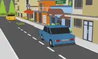 blocky cars taxi driver sim Screen Shot 1