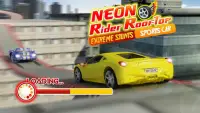 Neon Car Racing Simulator - Extreme rooftop Stunts Screen Shot 1
