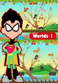 robin go to get pizza - adventure titans go Screen Shot 0