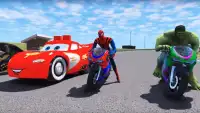 Super Hero Moto Bike Highway Racer 3d Racing Games Screen Shot 1