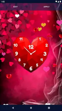 Love Hearts Clock Wallpaper Screen Shot 6
