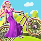 Hill Biker Climbing for Barbie