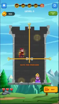 Rescue Queen - Pull - Puzzel Hero Screen Shot 3