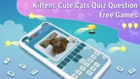 Guess Quiz Kittens Jeux gratuits de chats mignons Screen Shot 0
