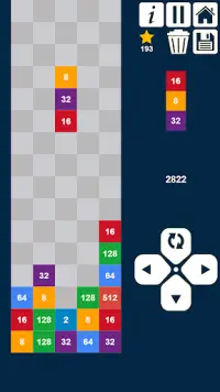 2048 Drop n Merge Numbers: Match 3 Columns Puzzle Screen Shot 0