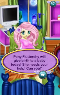 Pregnant Unicorn Mommy - Baby Pony Care Screen Shot 0