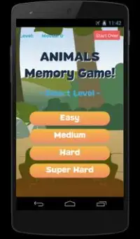 Kids memory game: Animals Screen Shot 0