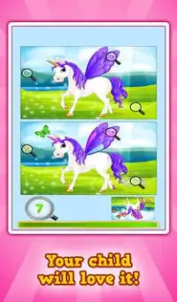 Ponis y unicornios : Encuentra las diferencias Screen Shot 14