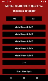 Metal Gear Solid Quiz Free Screen Shot 1