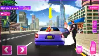VIP Limuzin Servisi - Lüks Düğün Araba Sürüş Sim Screen Shot 0