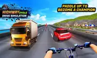 Highway Cycle Drive Simulation Screen Shot 1