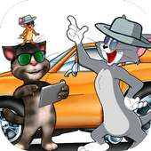 Talking Cat Vs Jerry Car Racing Adventure
