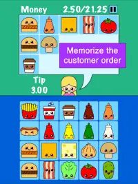 Burger Memory Game Screen Shot 4