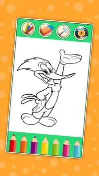 Coloring Book For Woody :Woody Coloring woodpecker Screen Shot 2