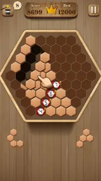 Wooden Hexagon Fit: Hexa Block Puzzle Screen Shot 1
