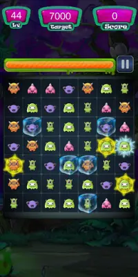 Monster Paradise - Free Match 3 Puzzle Hard Game Screen Shot 1