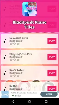 Blackpink Piano Tiles Offline - Love Sick Girl Screen Shot 2