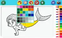 Dibujos para colorear sirena Screen Shot 7