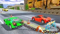 Crazy City Chained Cars Games 2018 Screen Shot 0