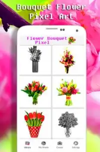 Buquê De Flores Cor Por Número - Pixel Art Screen Shot 0