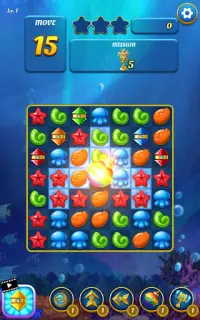 Ocean Splash Match 3：パズルゲーム Screen Shot 0