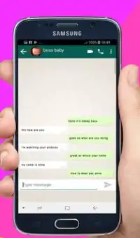 Chat with boss baby prank Screen Shot 2