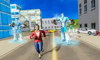 Superhero Frost Man City Rescue: Snowstorm Game Screen Shot 2