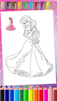Princesse à colorier, pages à colorier princesse. Screen Shot 3