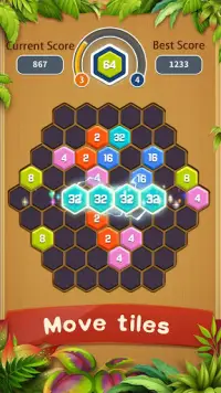 HexPop: составь 2048, бесплатно игры на логику Screen Shot 1