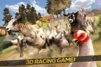 Çiftlikte Keçi ve Tavuklar 3D Screen Shot 0