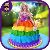 Rainbow Doll Cake Maker Chef