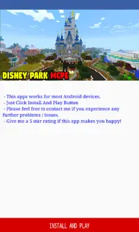 DisneyPark（テーマパーク）[ジェットコースター] for Minecraft PE Screen Shot 0