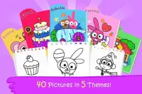 Purple Pink Coloring Book-Kids Painting Game Screen Shot 1