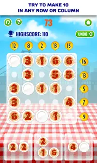 Permainan puzzle angka - makanan Screen Shot 3