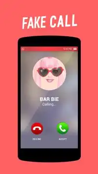 Fake call from princess barbie Screen Shot 0