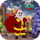 Papai Noel de Natal Super Runner Vs miúdos loucos