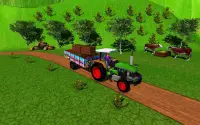 Tugas Berat Traktor Nyata Trolly Cargo Sim Screen Shot 4