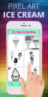 Yummy Ice Cream Pixel Art Coloring By Number Screen Shot 1