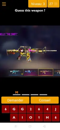 Quiz ff weapons and skin Screen Shot 5