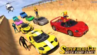Superhero Car: Mega Ramp Games Screen Shot 4