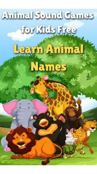 बच्चों के लिए पशु ध्वनि का खेल Screen Shot 0