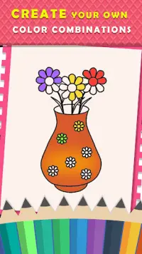 Coloring Flowers - Paint Art Game Screen Shot 2
