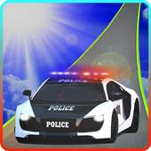 Police car impossible stunt tracks