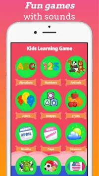 learning games for kids:Educational PreSchool apps Screen Shot 1