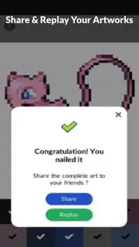 Mew Pixel Art Games - Pokemon Coloring By Numbers Screen Shot 2