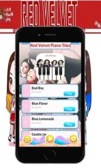 Red Velvet Piano Tiles Game Screen Shot 0