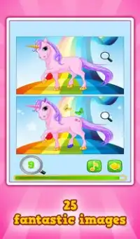 Pony e Unicorni : Trova le Differenze *Gratuiti Screen Shot 12