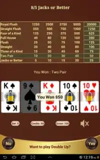 8/5 Jacks or Better Poker Screen Shot 8