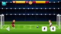 Big Head Soccer Ball - Kick Ball Games Screen Shot 1