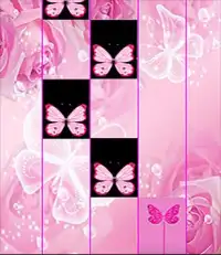 Pink Butterfly Piano Tiles Screen Shot 1